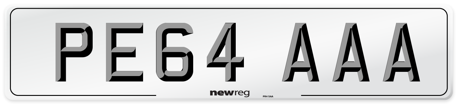 PE64 AAA Number Plate from New Reg